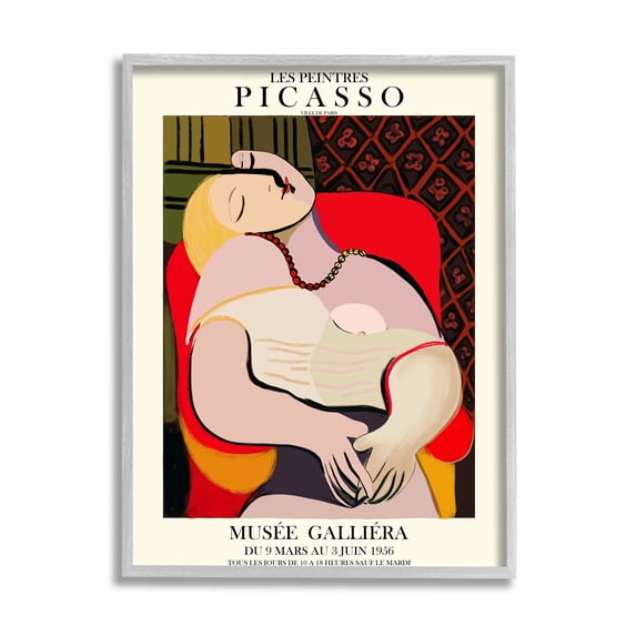 Stupell Industries Picasso Traditional Abstract Painting Dreaming Red Chair, 24 x 30, Designed by Ros Ruseva