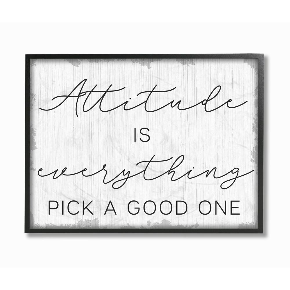 Stupell Industries Pick A Good Attitude Phrase Distressed Rustic Detail Designed by Daphne Polselli