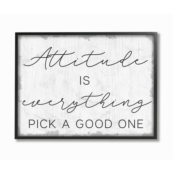 Stupell Industries Pick A Good Attitude Phrase Distressed Rustic Detail Designed by Daphne Polselli