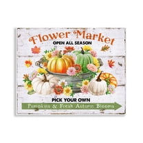 Stupell Industries Pick Your Own Fall Market Plants & Flowers Painting Unframed Art Print Wall Art, 14 x 11