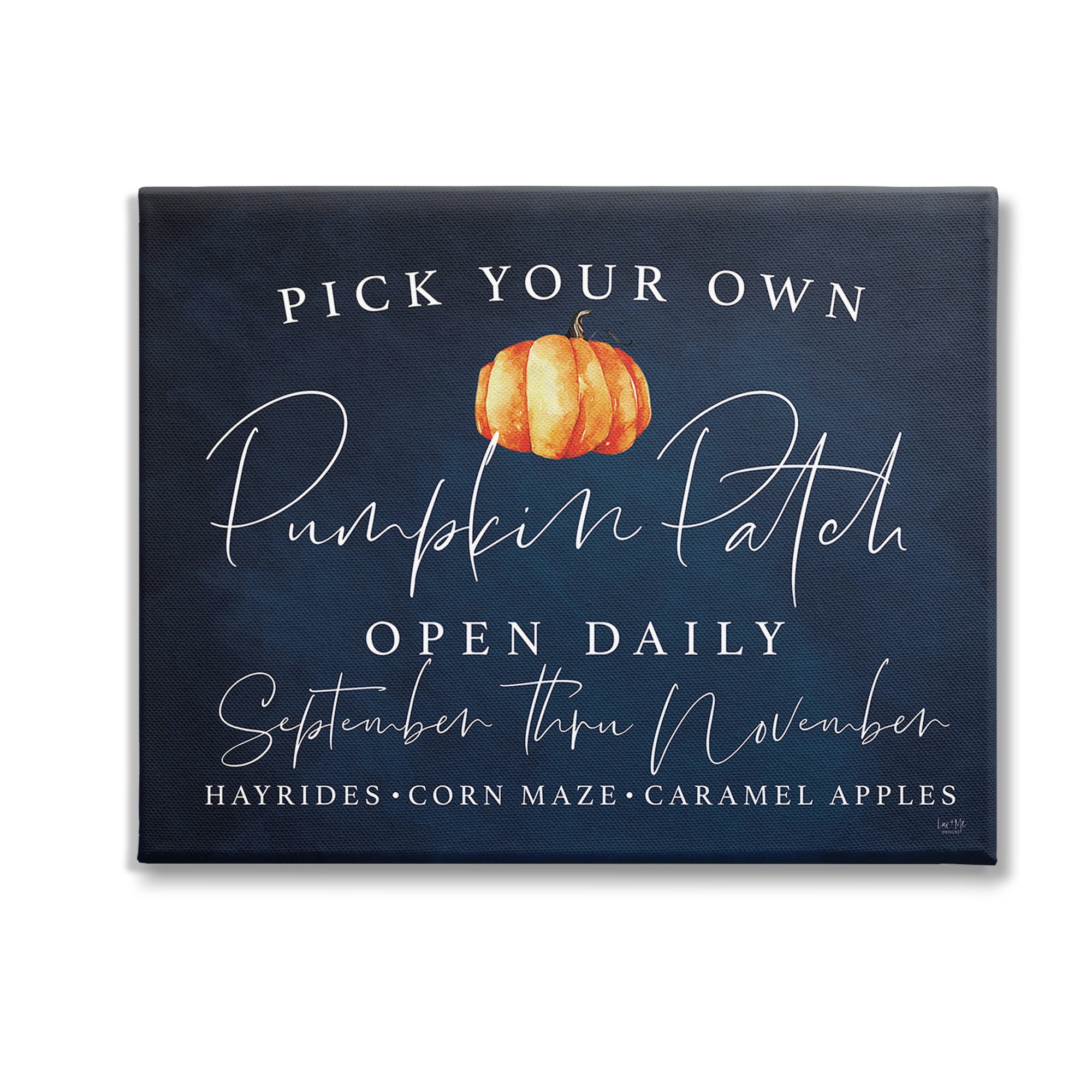 Stupell Industries Pick Your Own Pumpkins Landscape Painting Gallery Wrapped Canvas Art Print Wall Art, 30 x 24
