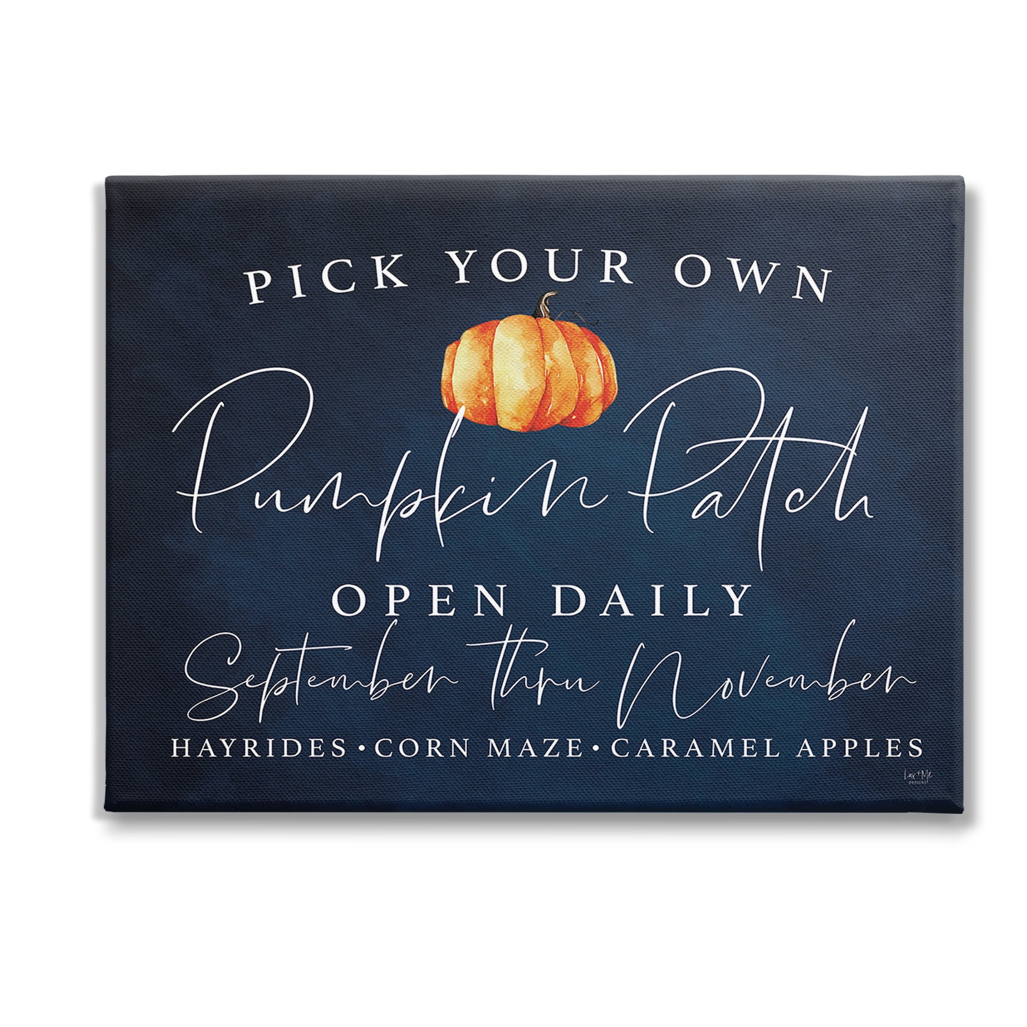 Stupell Industries Pick Your Own Pumpkins Landscape Painting Gallery Wrapped Canvas Art Print Wall Art, 48 x 36