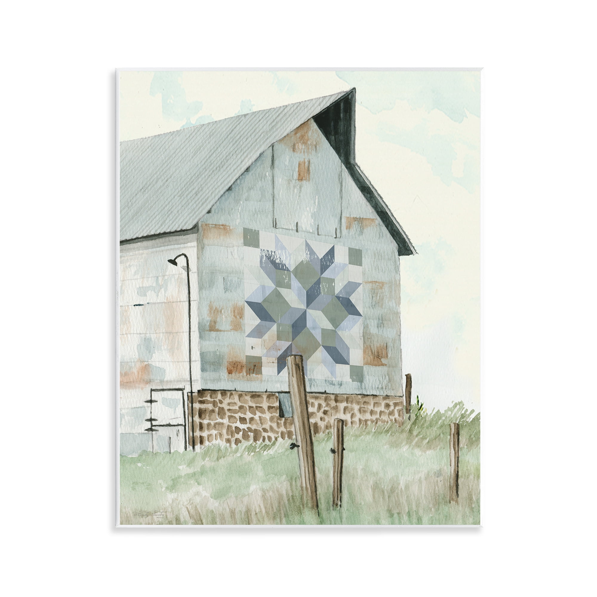 Stupell Industries Pickel's Barn Quilt Wall Plaque Art, design by Cindy Jacobs