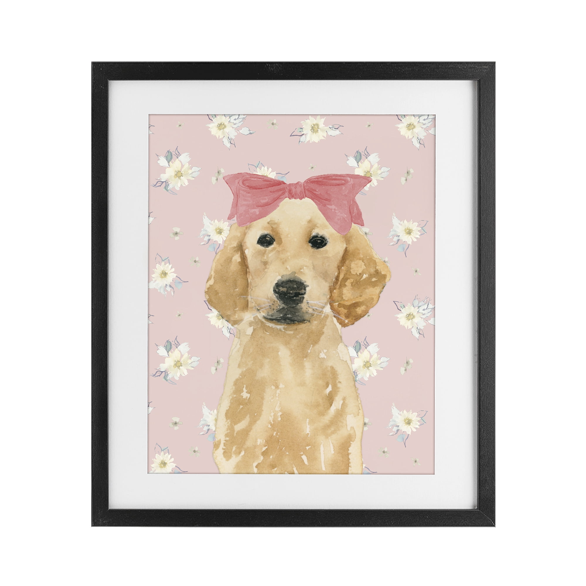 Stupell Industries Picture Ready Retriever Black Framed Print Under Glass, design by Lucille Price