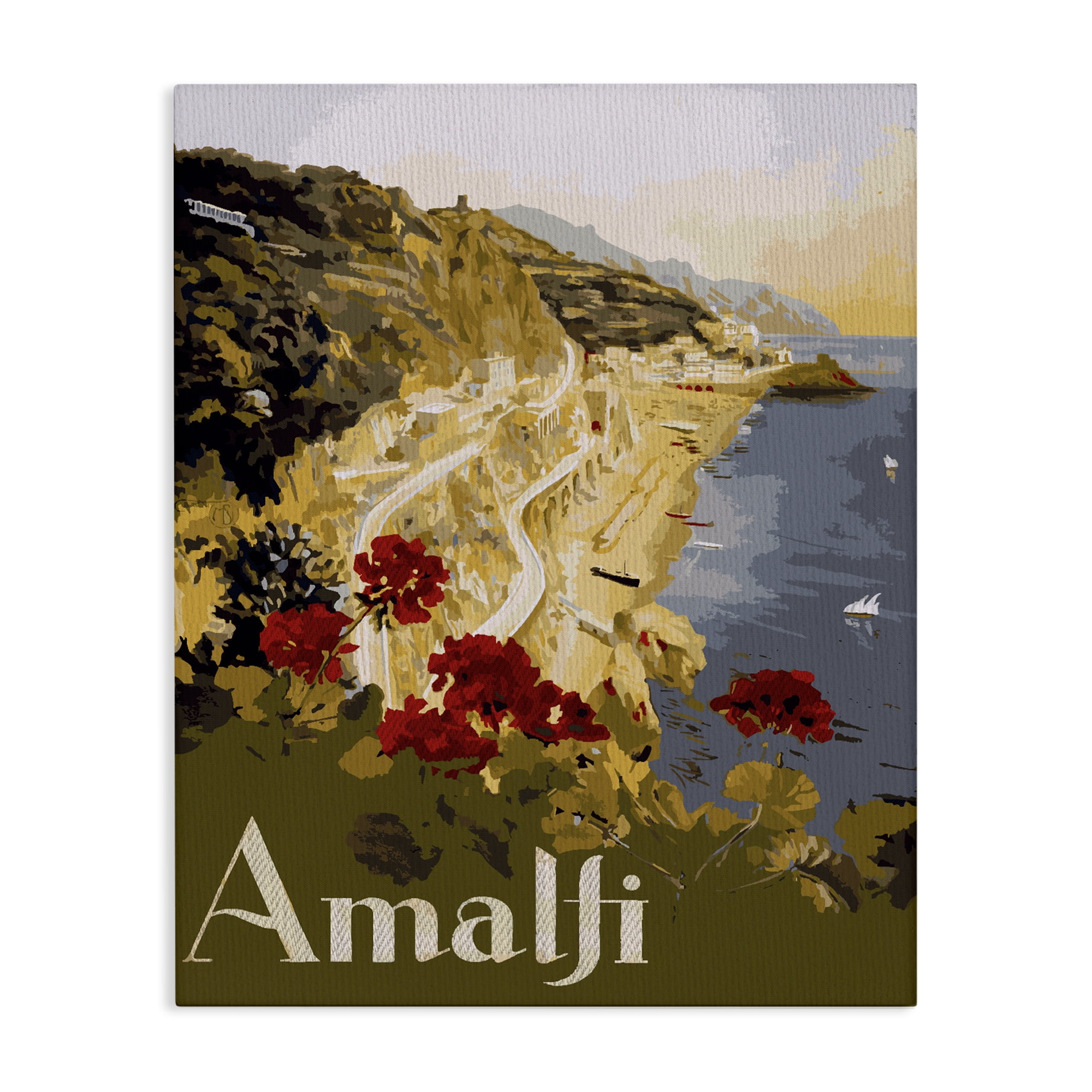 Stupell Industries Picturesque Amalfi Coast Canvas Wall Art, design by Lil' Rue