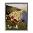 thumbnail image 1 of Stupell Industries Coastal Picturesque Amalfi Coast Gray Floating Frame Canvas Art, 17 x 21, by Lil' Rue, 1 of 8