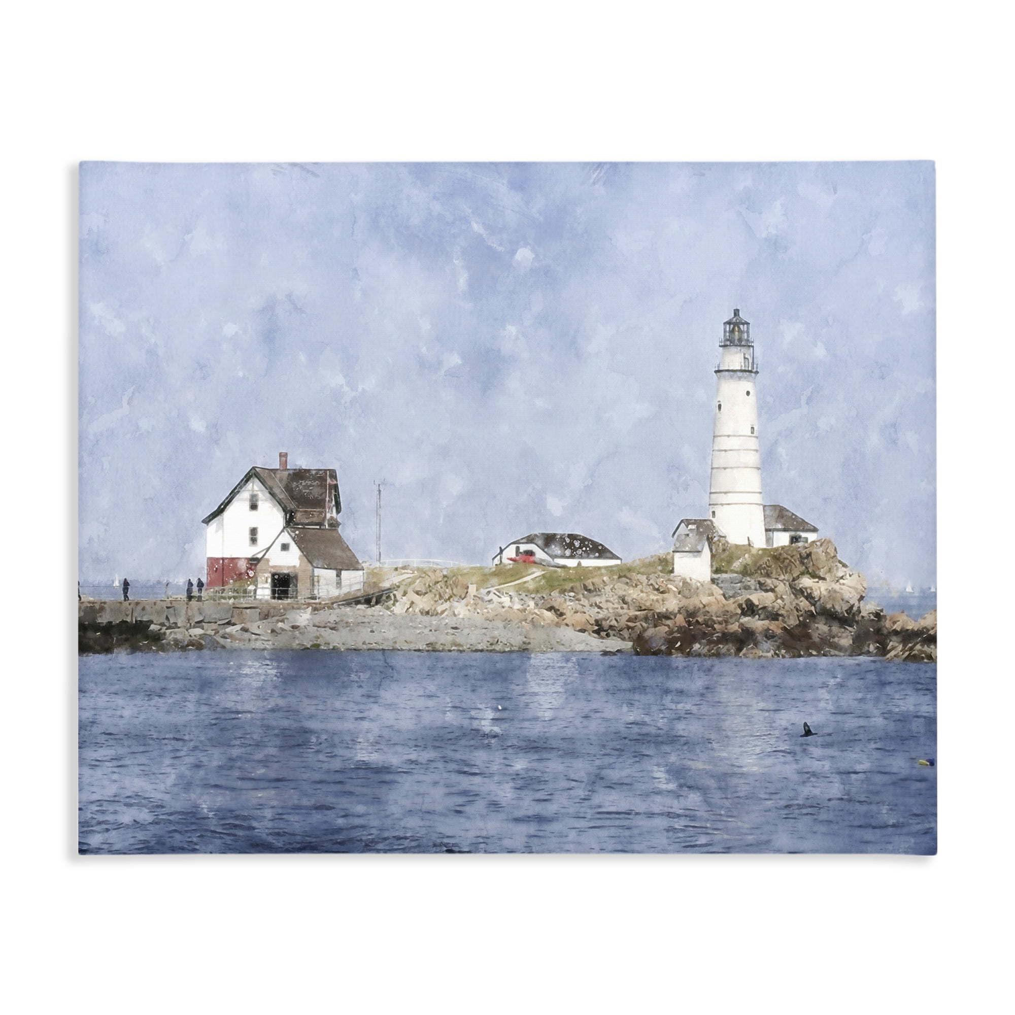 Stupell Industries Picturesque Lighthouse Island Canvas Wall Art, design by Kim Curinga