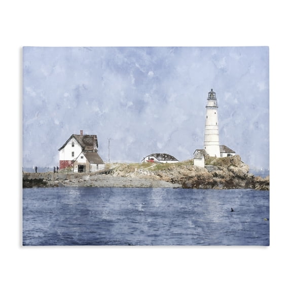 Stupell Industries Picturesque Lighthouse Island Canvas Wall Art, design by Kim Curinga