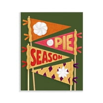 Stupell Industries Pie Season Pennants Wall Plaque Art design by Jilly Jack Designs, 14 x 11