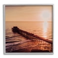 thumbnail image 1 of Stupell Industries Pier Bridge at Sunset Landscape Photography Gray Framed Art Print Wall Art, 24 x 24, 1 of 9
