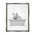 thumbnail image 1 of Stupell Industries Pig In Tub Bathroom Animal Animals & Insects Painting Gray Floater Framed Art Print Wall Art, 1 of 6