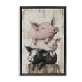 thumbnail image 1 of Stupell Industries Eclectic Pig & Piglet Pile Black Floating Frame Canvas Art, 17 x 25, by Tina LeCour, 1 of 8