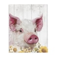 thumbnail image 1 of Stupell Industries Rustic Lodge Pig and Sunflowers Canvas Art, 16 x 20, by Christine Simpson Art, 1 of 8