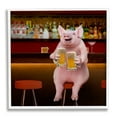 thumbnail image 1 of Stupell Industries Pig on Pub Bar Stool Animals & Insects Painting White Framed Art Print Wall Art, 24 x 24, 1 of 8