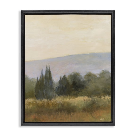 Stupell Industries Pilgrimage Landscape View Black Framed Floater Canvas Wall Art design by Julia Purinton, 21 x 17