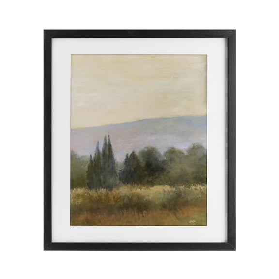 Stupell Industries Traditional Pilgrimage Landscape View Black Framed Print Under Glass, 13 x 16, by Julia Purinton