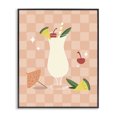 thumbnail image 1 of Stupell Industries Pina Colada on Checkered Food & Beverage Painting Black Framed Art Print Wall Art, 16 x 20, 1 of 2