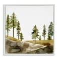 Stupell Industries Pine Tree Forest Watercolor Landscape Painting White