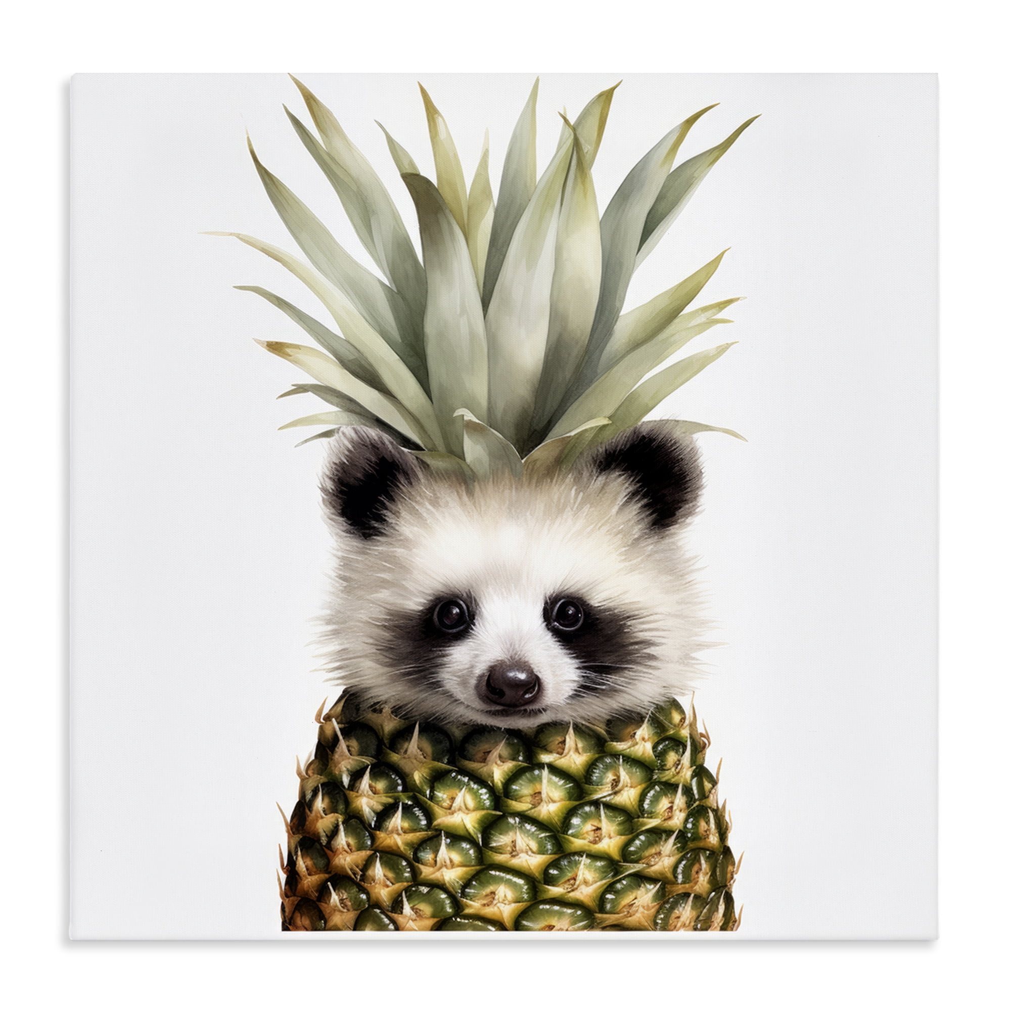 Stupell Industries Pineapple Panda Cub Canvas Wall Art, design by Lazar Studio