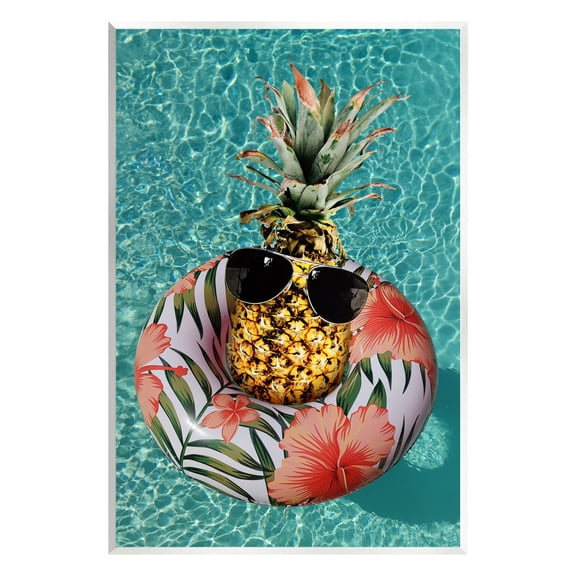 Stupell Industries Pineapple on Beach Tube Food & Beverage Painting Unframed Art Print Wall Art, 13 x 19