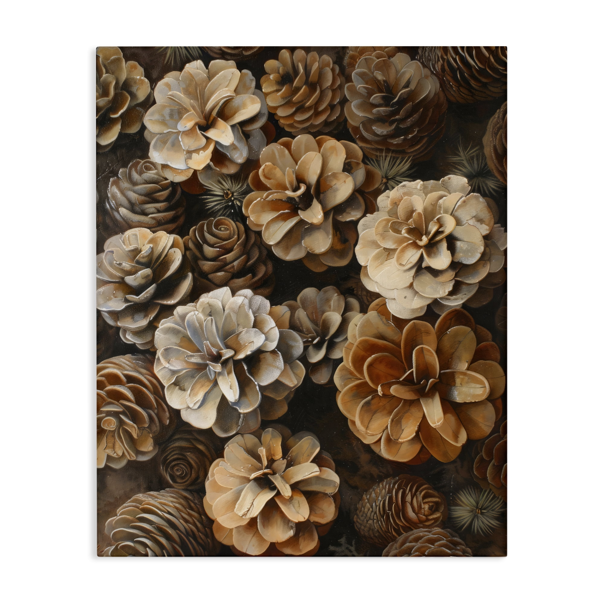Stupell Industries Pinecone Arrangement Rustic Botanicals Canvas Wall Art, design by Creative Studio