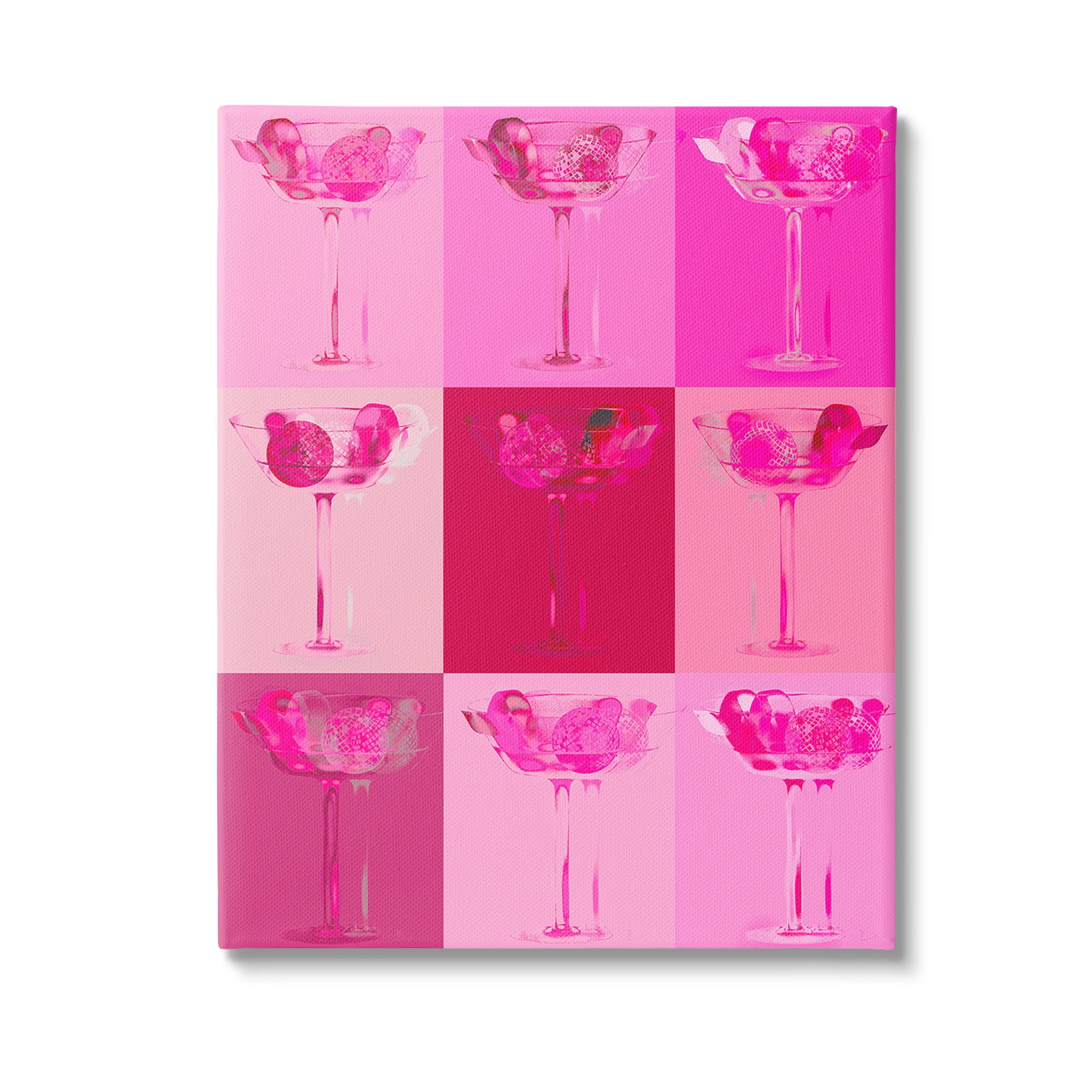 Stupell Industries Pink Abstract Drinks Food & Beverage Painting Gallery Wrapped Canvas Art Print Wall Art, 24 x 30