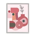 thumbnail image 1 of Stupell Industries Pink Abstract Flower Vase Botanical & Floral Painting Gray Framed Art Print Wall Art, 16 x 20, 1 of 8