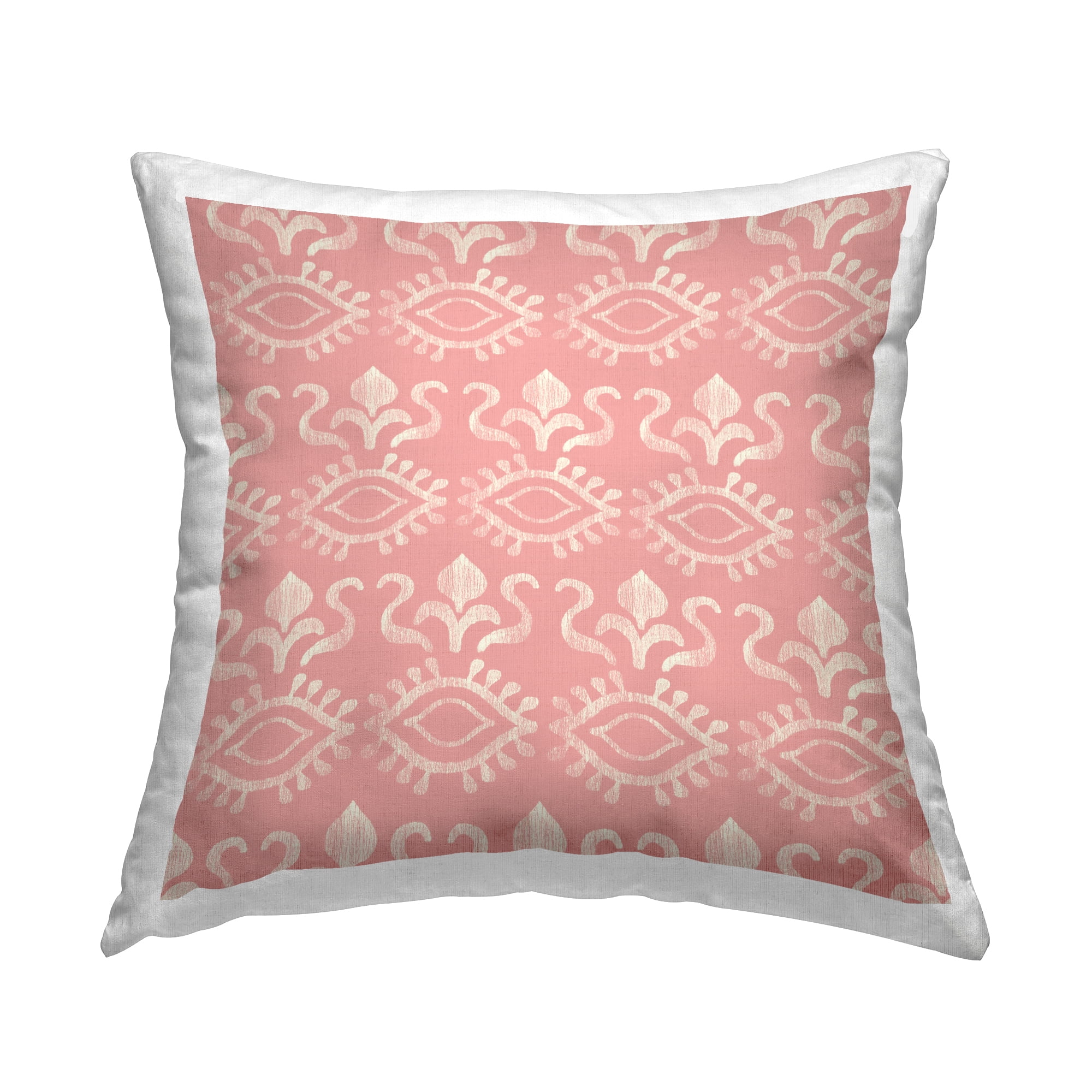 Stupell Industries Pink Abstract Spiritual Eye Pattern Design by Darlene Seale Throw Pillow