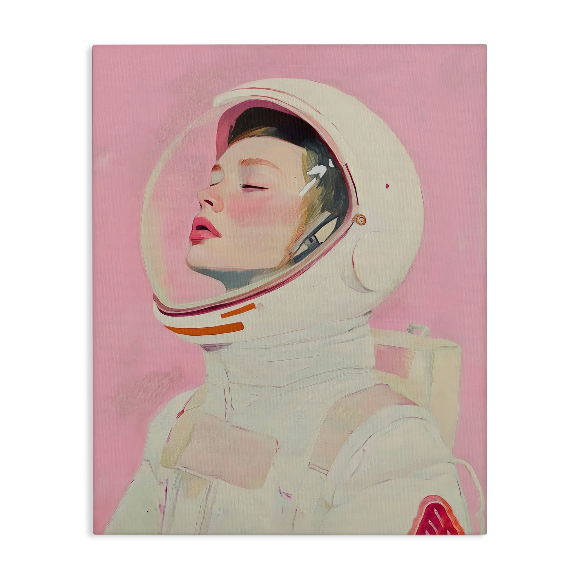 Stupell Industries Pink Astronaut Girl Canvas Wall Art, design by The Prints Vibe