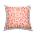 thumbnail image 1 of Stupell Industries Pink Asymmetrical Rainbows Pattern Printed Throw Pillow Design by Taylor Shannon Designs, 1 of 6