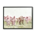 thumbnail image 1 of Stupell Industries Pink Baby Pigs Grazing Farm Grassland Pasture Painting Black Framed Art Print Wall Art, Design by Kamdon Kreations, 1 of 8
