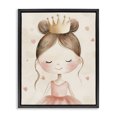 thumbnail image 1 of Stupell Industries Cottage Pink Ballerina in Crown Black Floating Frame Canvas Art, 17 x 21, by Creative Studio, 1 of 8