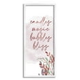 thumbnail image 1 of Stupell Industries Pink Bathroom Words Botanical & Floral Painting White Framed Art Print Wall Art, 10 x 24, 1 of 9