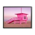 thumbnail image 1 of Stupell Industries Pink Beach Shack Photography Purple Sky Coast Photograph Black Framed Art Print Wall Art, Design by Jeff Poe Photography, 1 of 5