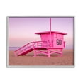 thumbnail image 1 of Stupell Industries Pink Beach Shack Photography Purple Sky Coast Photograph Gray Framed Art Print Wall Art, Design by Jeff Poe Photography, 1 of 5