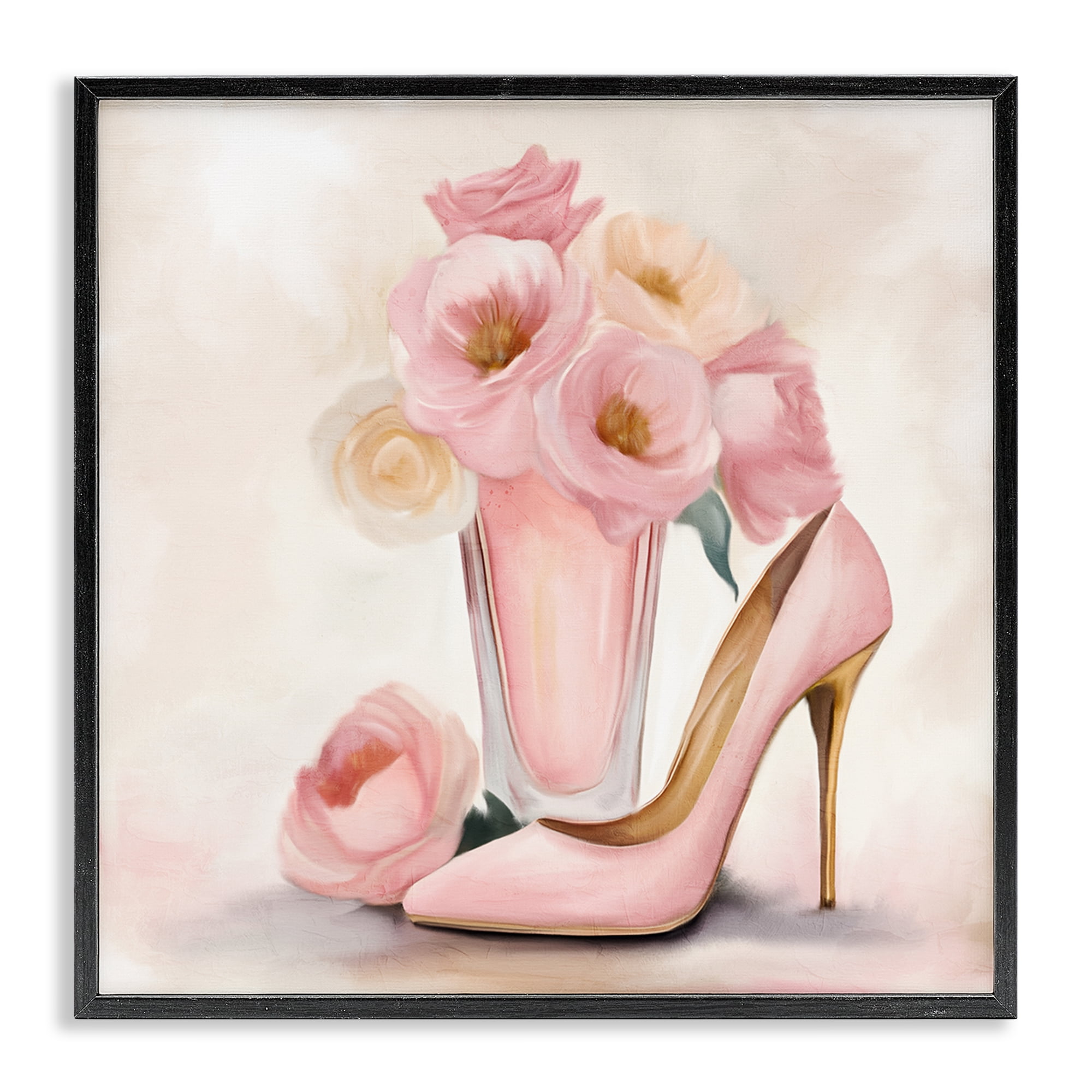 Stupell Industries Pink Beauty Bouquet Black Framed Giclee Art, design by Kim Allen