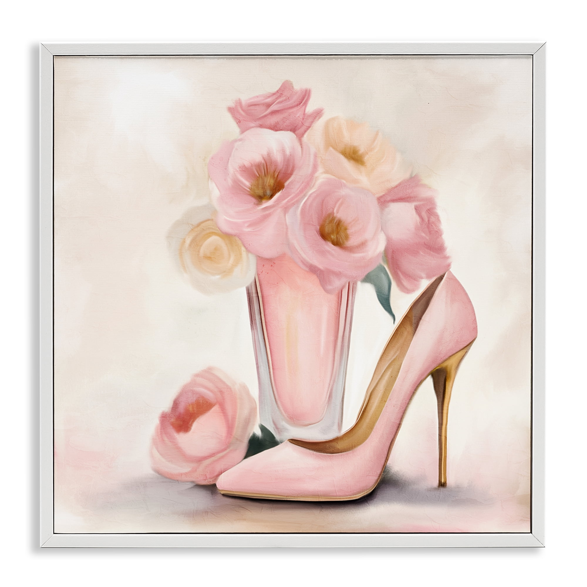 Stupell Industries Pink Beauty Bouquet White Framed Giclee Art, design by Kim Allen