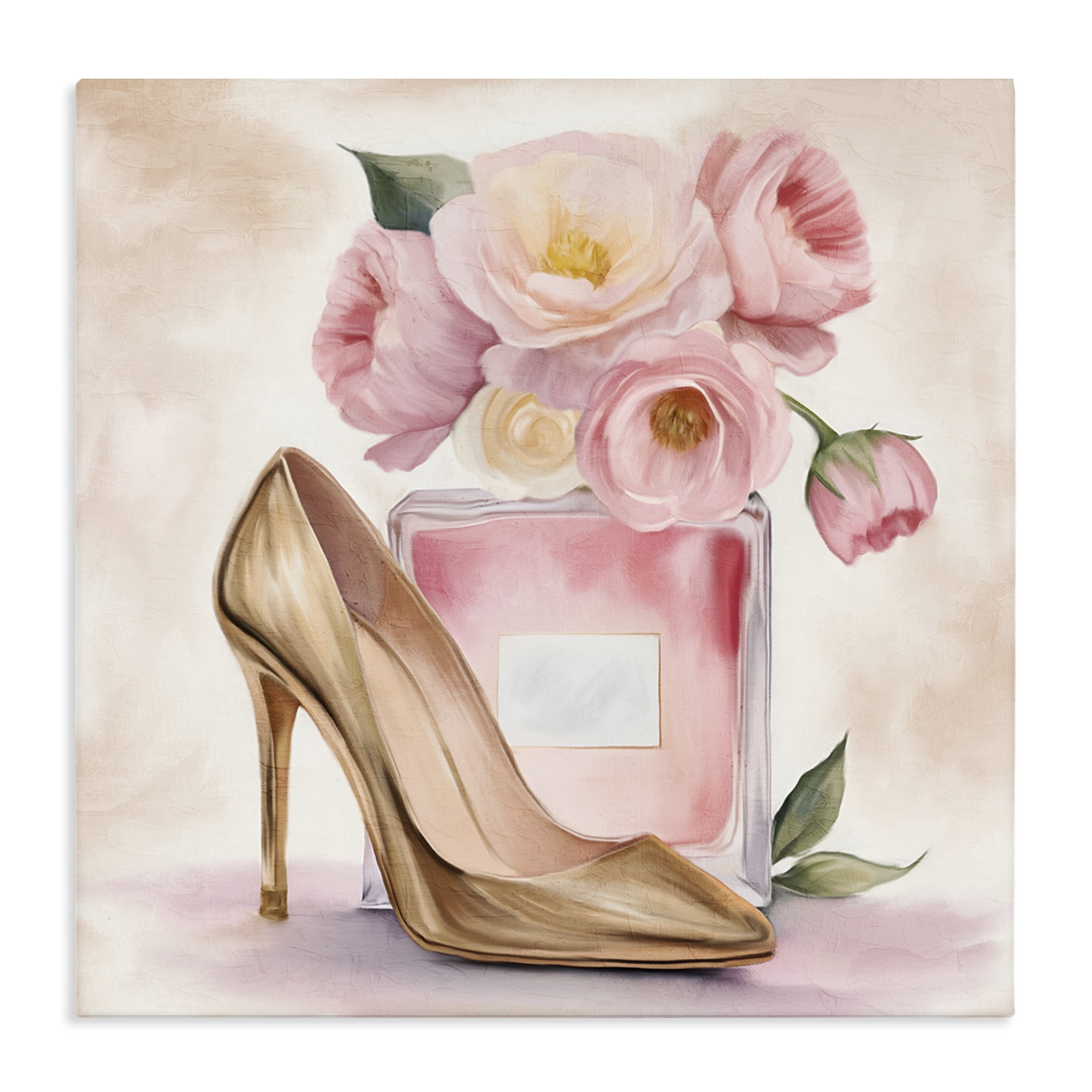 Stupell Industries Pink Beauty Heel & Flowers Canvas Wall Art, design by Kim Allen
