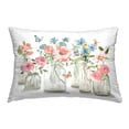 thumbnail image 1 of Stupell Industries Pink & Blue Florals Decorative Printed Throw Pillow, 14 x 20, 1 of 5