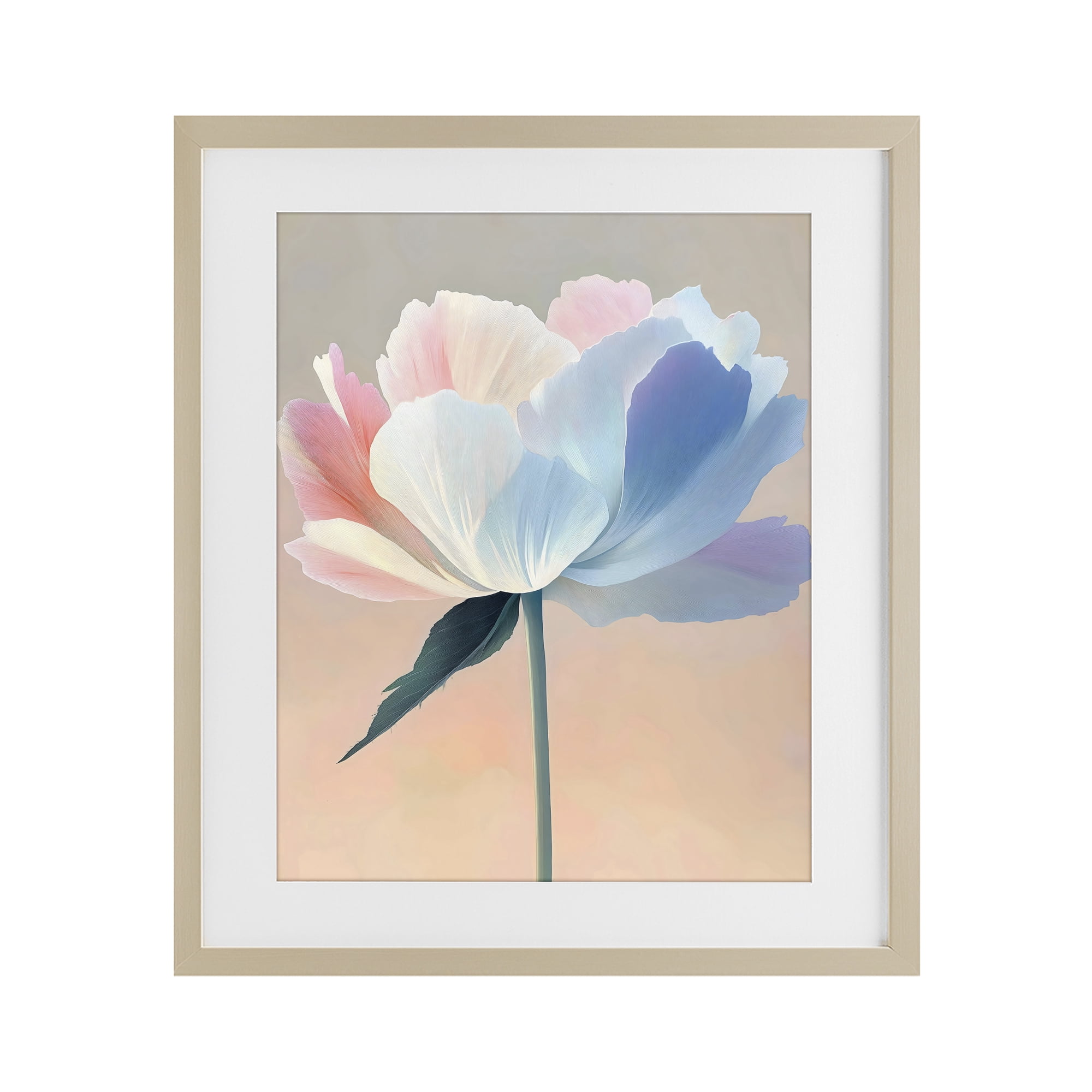 Stupell Industries Pink & Blue Flower Serenity Birch Framed Print Under Glass, design by The Prints Vibe