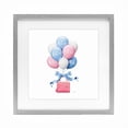 thumbnail image 1 of Stupell Industries Contemporary Pink & Blue Handbag Balloons Gray Framed Print Under Glass, 16 x 16, by Amanda Greenwood, 1 of 8