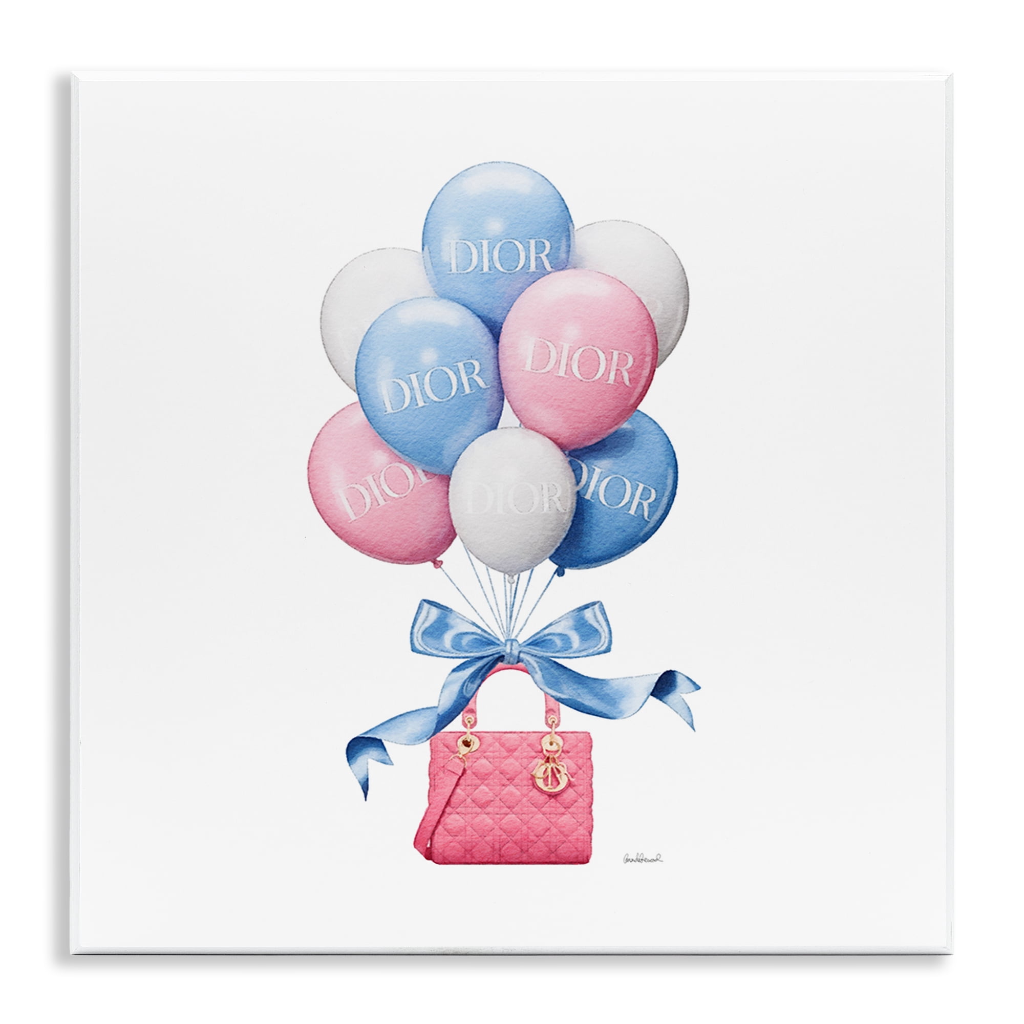 Stupell Industries Pink & Blue Handbag Balloons Wall Plaque Art, design by Amanda Greenwood