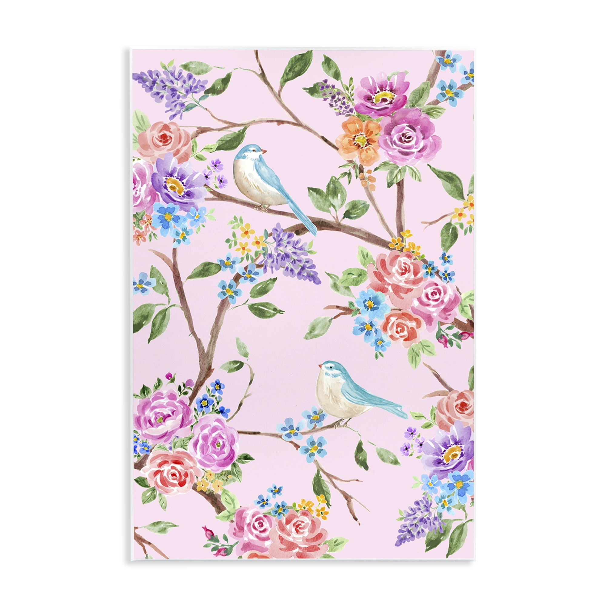 Stupell Industries Pink & Blue Spring Florals Wall Plaque Art, design by Corinne Haig