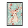 thumbnail image 1 of Stupell Industries Cottage Pink & Blue Vintage Reindeer Black Floating Frame Canvas Art, 17 x 25, by Arlington Prints, 1 of 7