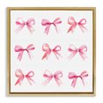 thumbnail image 1 of Stupell Industries Pink Bow Pattern Beauty & Fashion Painting Gold Floater Framed Art Print Wall Art, 25 x 25, 1 of 9