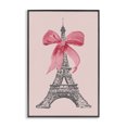 thumbnail image 1 of Stupell Industries Eclectic Pink Bow on Eiffel Tower Black Framed Giclee Art, 20 x 30, by Lanie Loreth, 1 of 8