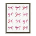 thumbnail image 1 of Stupell Industries Pink Bows Rows Beauty & Fashion Painting Brown Floater Framed Art Print Wall Art, 25 x 31, 1 of 10