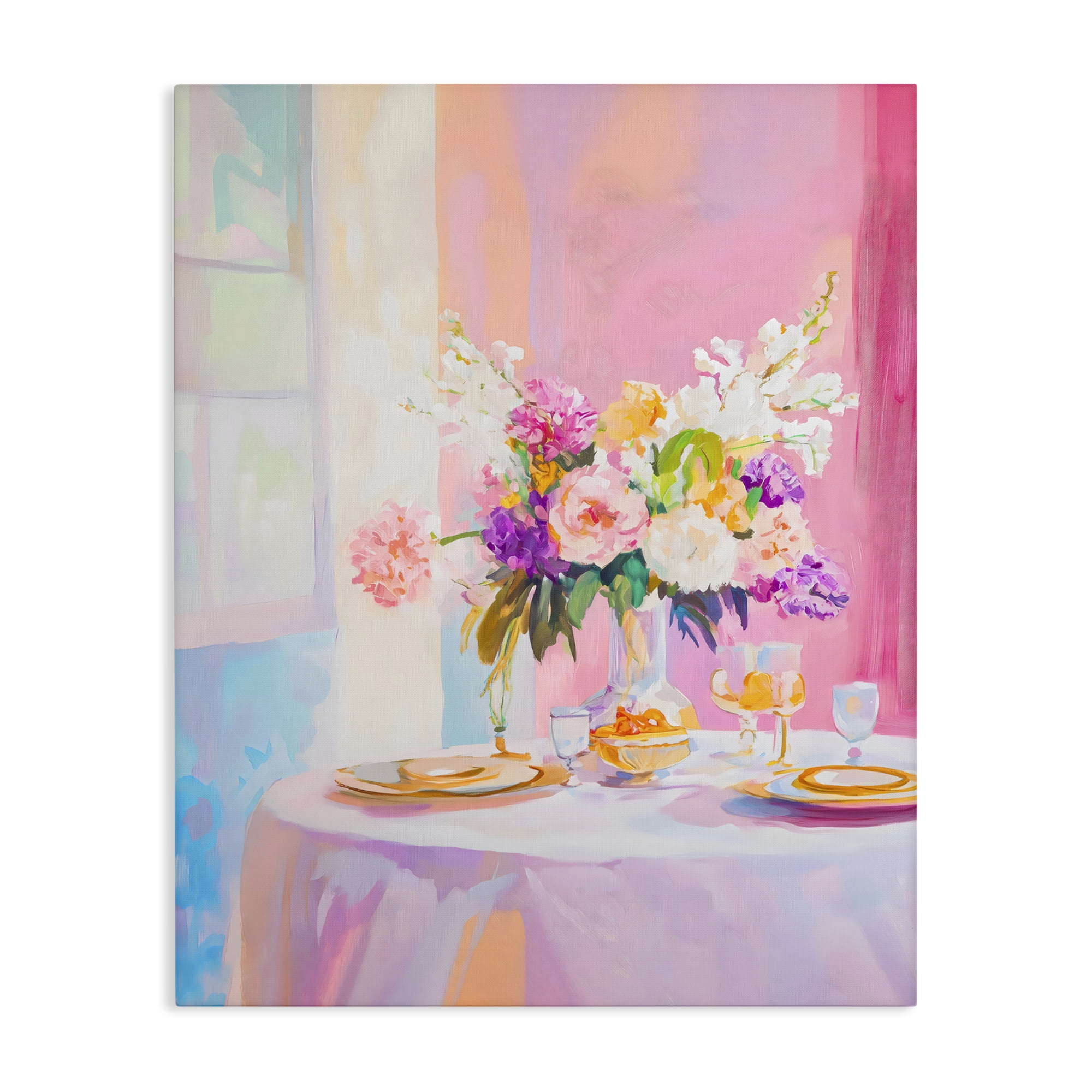 Stupell Industries Pink Brunch with Romantic Bouquet Canvas Wall Art, design by The Prints Vibe