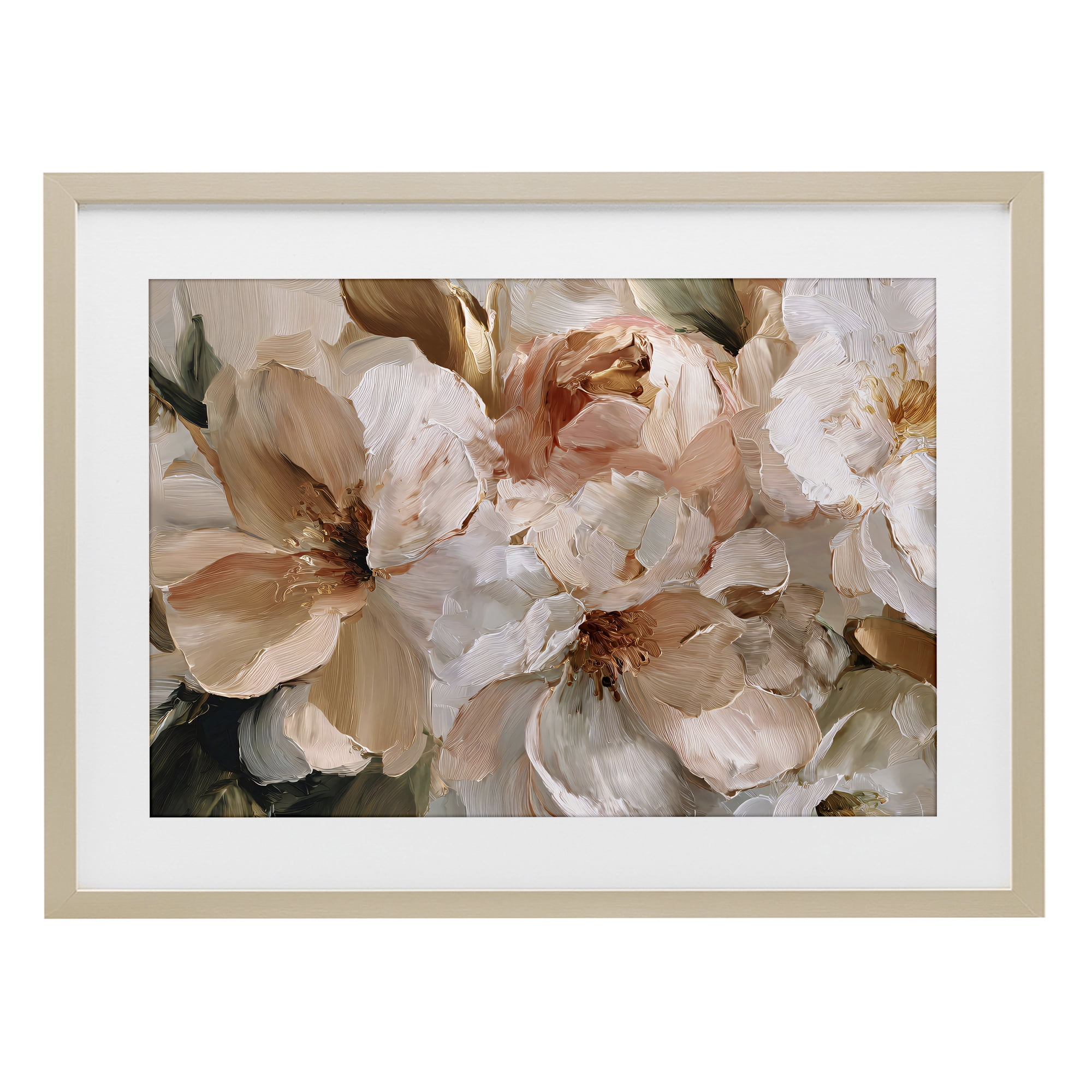 Stupell Industries Pink Brushstroke Petals Birch Framed Print Under Glass, design by Jacky Ngan
