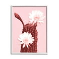 thumbnail image 1 of Stupell Industries Pink Cactus Flowers Botanical & Floral Painting White Framed Art Print Wall Art, 24 x 30, 1 of 8
